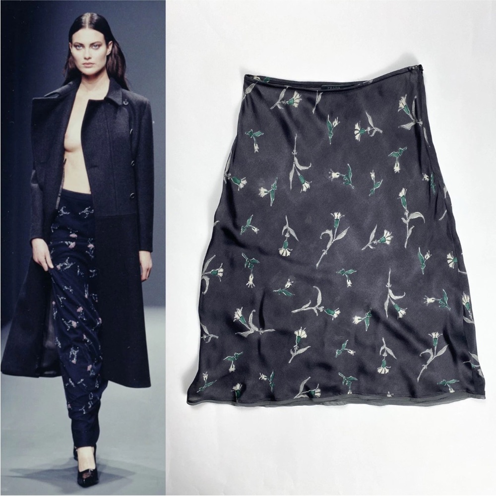 Archive Vintage PRADA Fall 1997 Silk Skirt